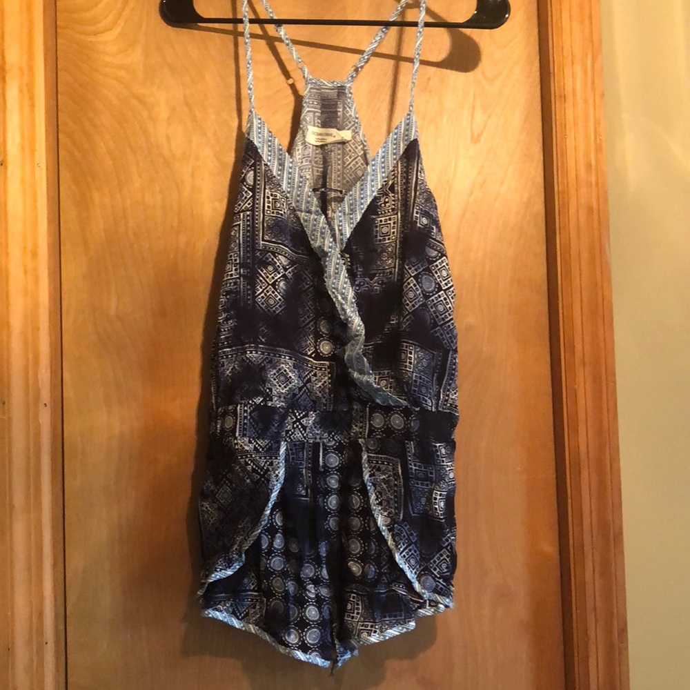 Razor Back Blue Romper